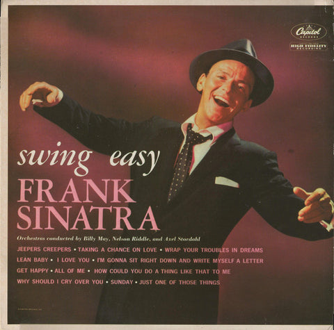 Front cover of Frank Sinatra – Swing Easy, Capitol Records, UK, 1984