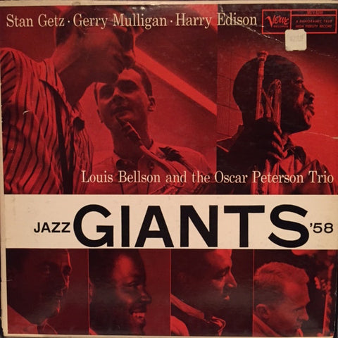 Front cover of Stan Getz · Gerry Mulligan · Harry Edison, Louis Bellson And The Oscar Peterson Trio – Jazz Giants '58, Verve Records, US, 1960