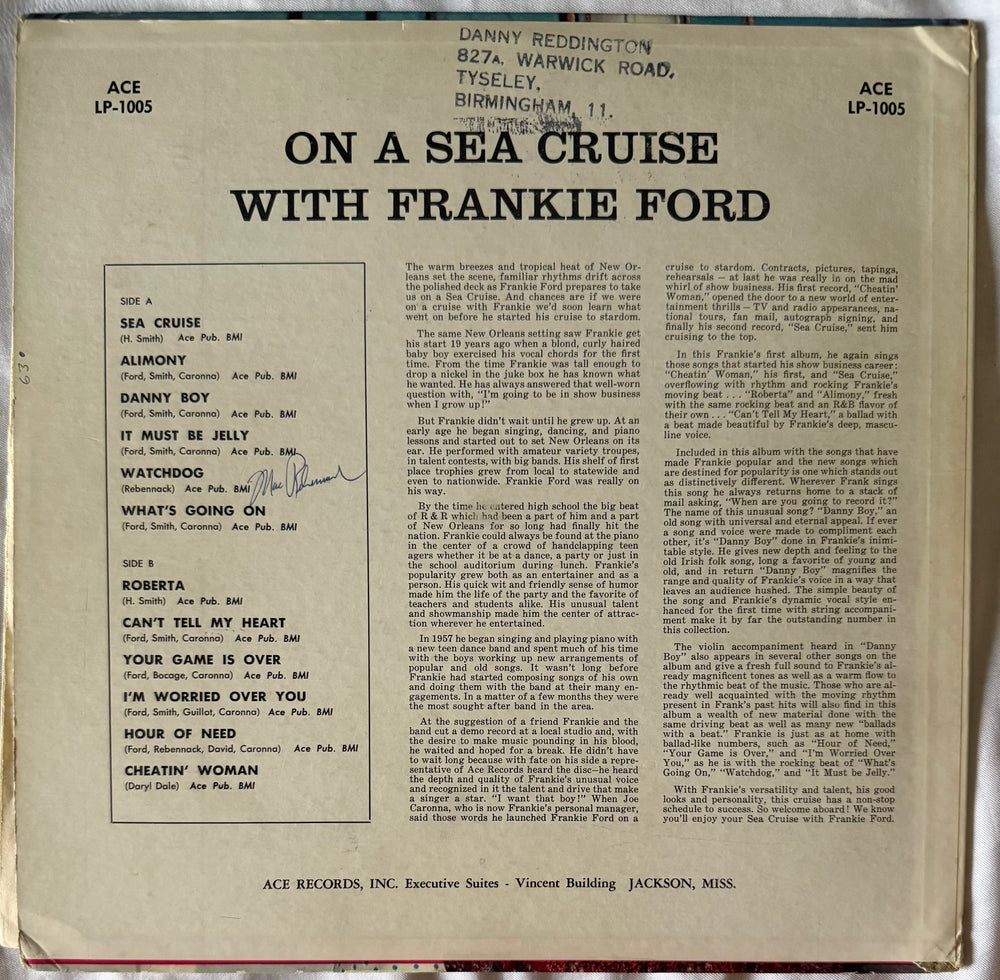 Frankie Ford – Let's Take A Sea Cruise