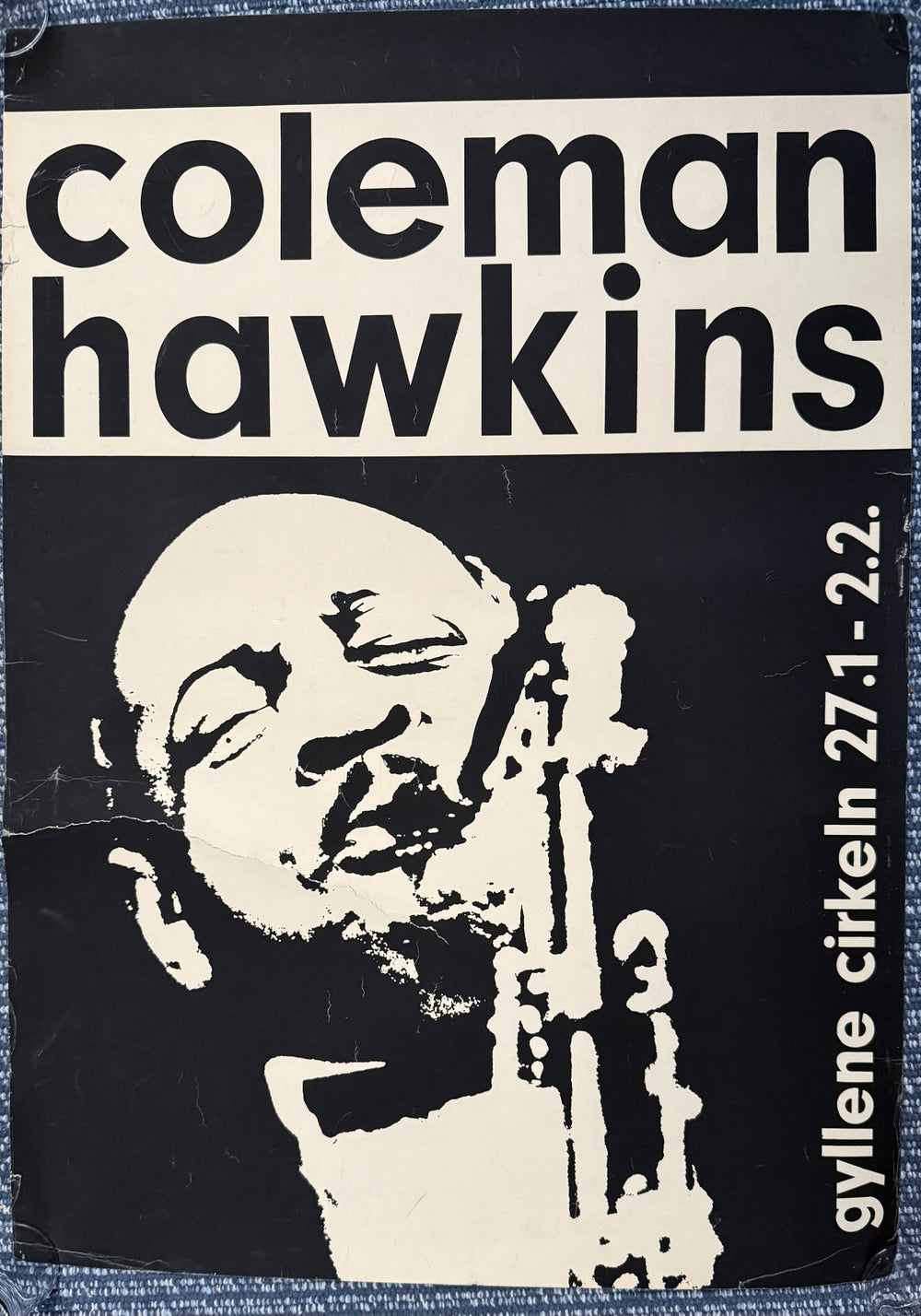 Coleman Hawkins Gyllene Cirkeln 1963 Swedish concert poster