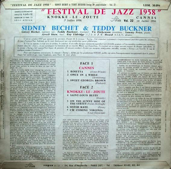 Sidney Bechet & Teddy Buckner – Festival De Jazz Knokke & Cannes 1958, image 2