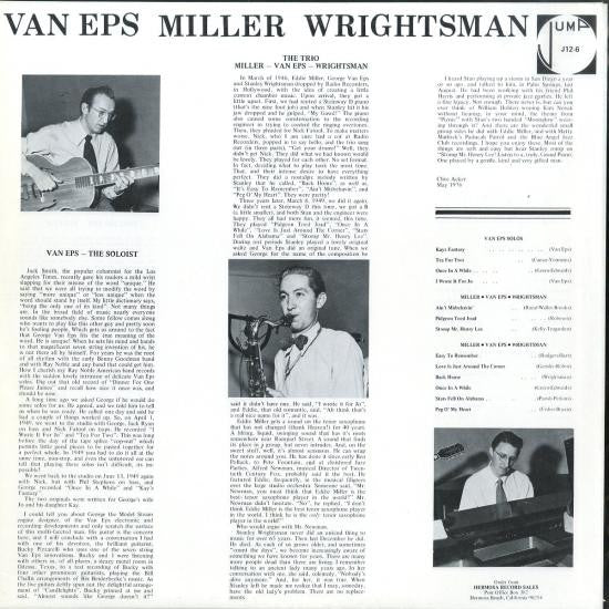 George Van Eps And The Eddie Miller - George Van Eps - Stan Wrightsman Trio – Jump Presents: George Van Eps And The Eddie Miller - George Van Eps - Stan Wrightsman Trio, image 2