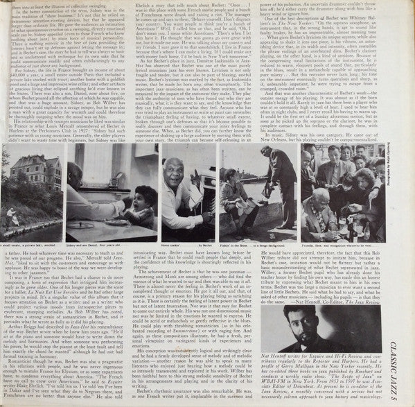 Bob Wilber Quintet/Septet – Spreadin' Joy (The Music Of Sidney Bechet), image 4