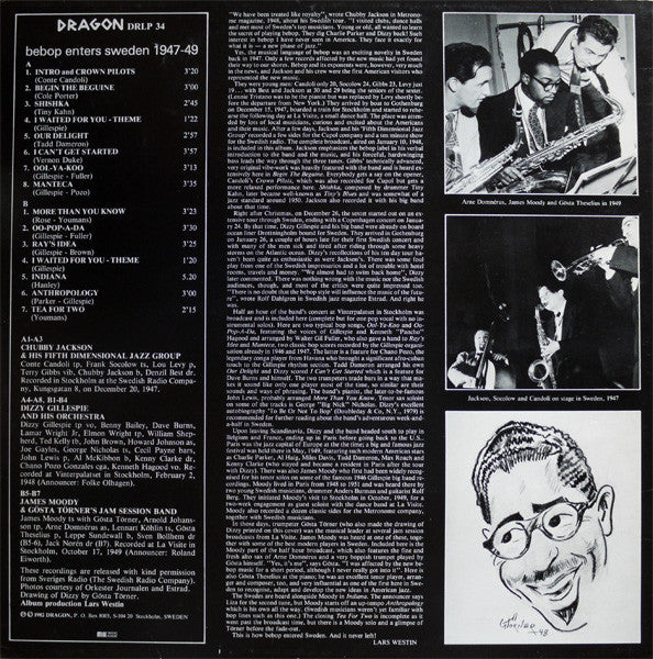 Dizzy Gillespie Big Band / Chubby Jackson Sextet / James Moody Jam Session – Bebop Enters Sweden 1947-49, image 2