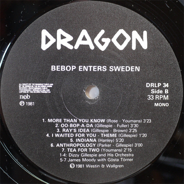 Dizzy Gillespie Big Band / Chubby Jackson Sextet / James Moody Jam Session – Bebop Enters Sweden 1947-49, image 4