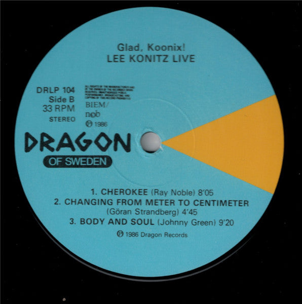 Lee Konitz – Glad, Koonix! (Lee Konitz Live In Sweden), image 4