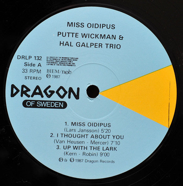 Putte Wickman & Hal Galper Trio – Miss Oidipus, image 3