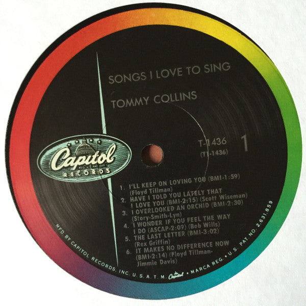 Tommy Collins – Songs I Love To Sing, image 3