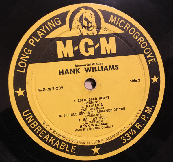 Hank Williams – Memorial Album, image 4