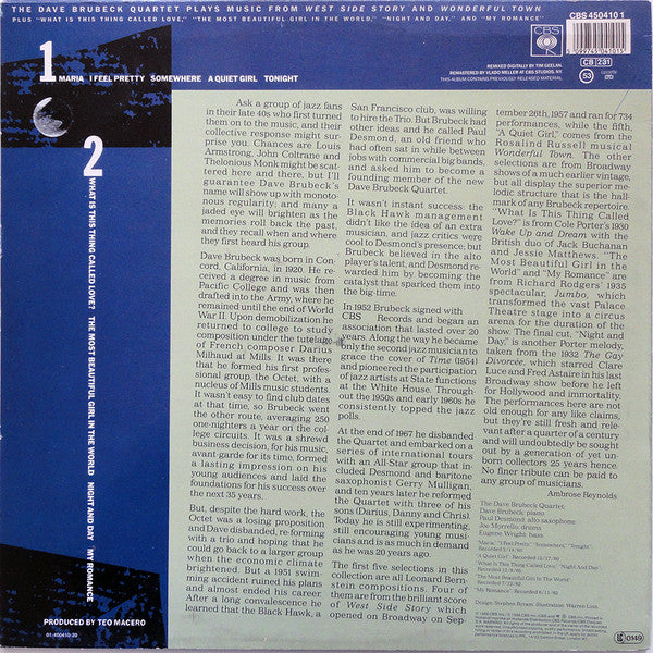 The Dave Brubeck Quartet – Plays Music From West Side Story And..., image 2