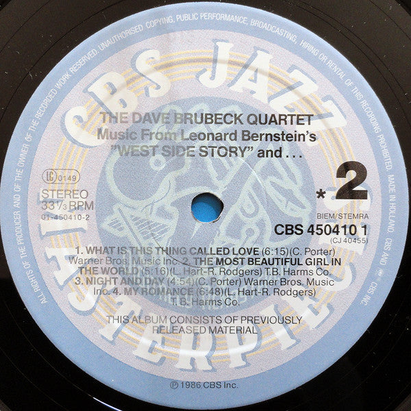 The Dave Brubeck Quartet – Plays Music From West Side Story And..., image 4