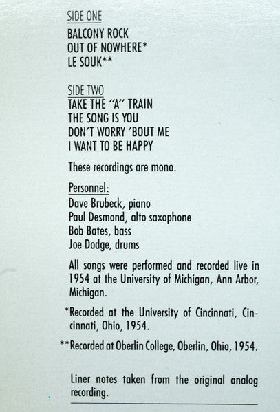 The Dave Brubeck Quartet – Jazz Goes To College, image 5