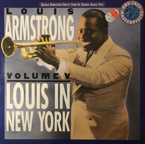 Front cover of Louis Armstrong – Volume V - Louis In New York, CBS, Europe, 1990