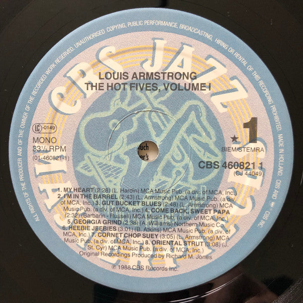 Louis Armstrong – The Hot Fives, Volume I, image 3