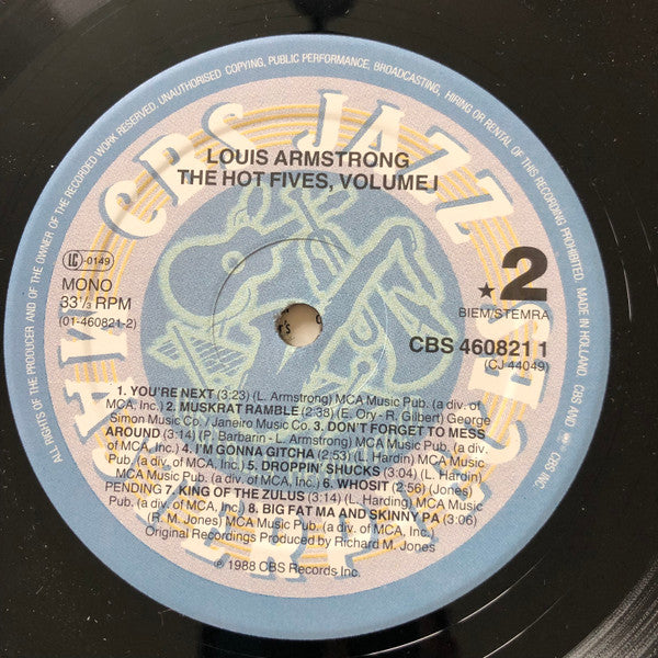 Louis Armstrong – The Hot Fives, Volume I, image 4
