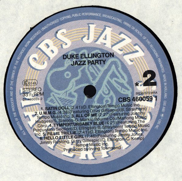 Duke Ellington And His Orchestra – Ellington Jazz Party, image 4