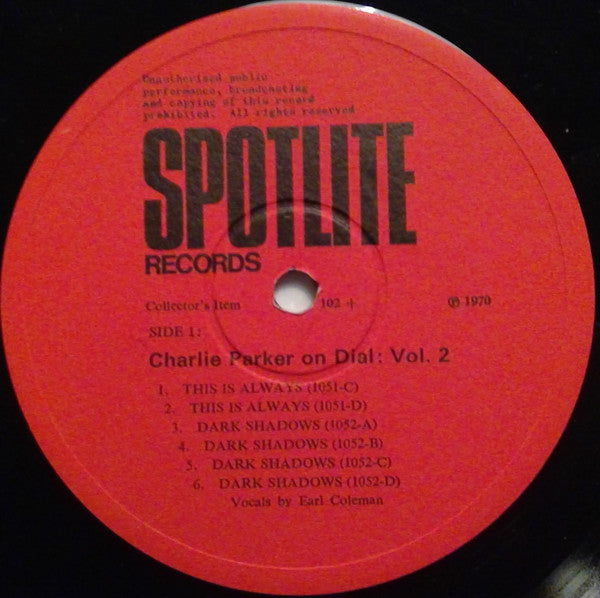 Charlie Parker – Charlie Parker On Dial Volume 2, image 3