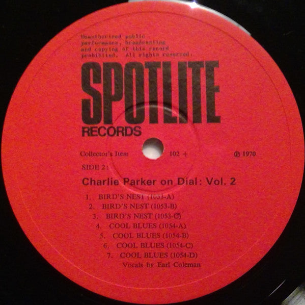 Charlie Parker – Charlie Parker On Dial Volume 2, image 4