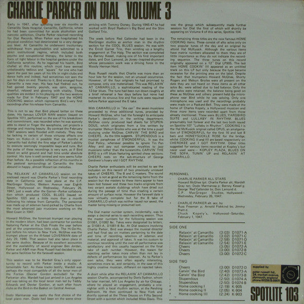 Charlie Parker – Charlie Parker On Dial Volume 3, image 2
