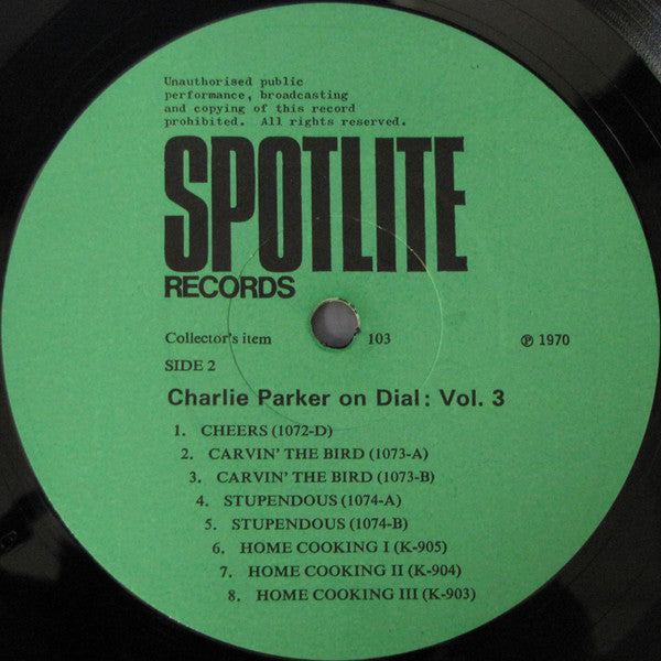Charlie Parker – Charlie Parker On Dial Volume 3, image 4