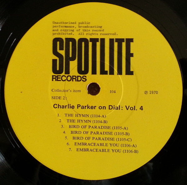Charlie Parker – Charlie Parker On Dial Volume 4, image 4