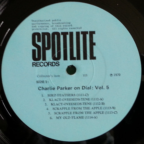 Charlie Parker – Charlie Parker On Dial Volume 5, image 3
