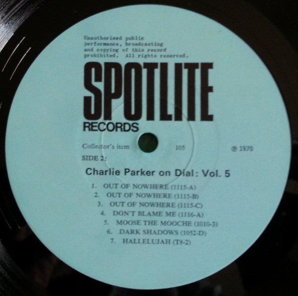 Charlie Parker – Charlie Parker On Dial Volume 5, image 4