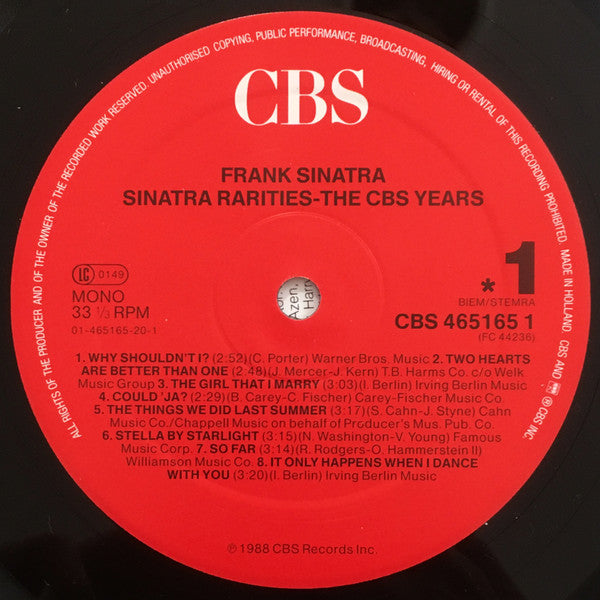 Frank Sinatra – Sinatra Rarities - The CBS years, image 3