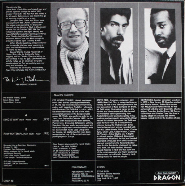 Per Henrik Wallin - Kevin Ross - Steve Reid – Raw Material, image 2