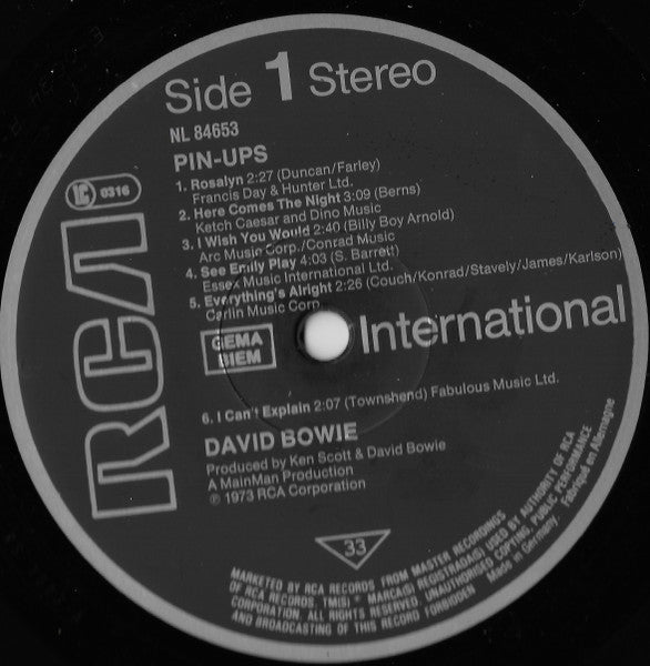 Bowie – Pinups, image 3