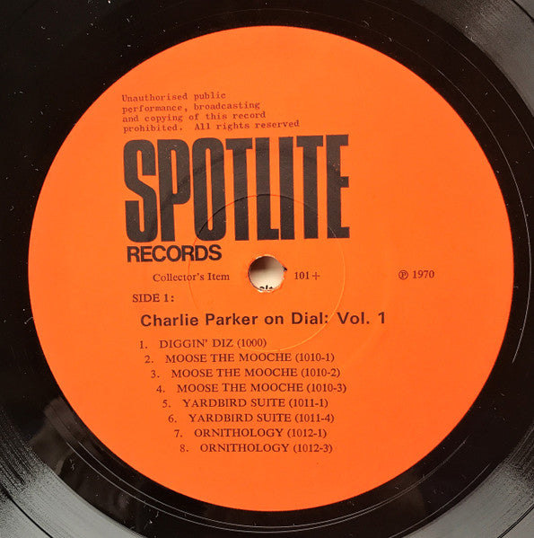 Charlie Parker – Charlie Parker On Dial Volume 1, image 3