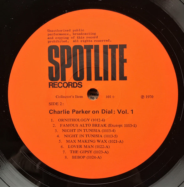 Charlie Parker – Charlie Parker On Dial Volume 1, image 4