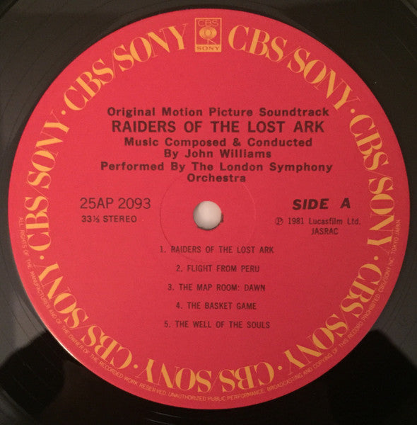 John Williams – レイダース / 失われた聖櫃 = Raiders Of The Lost Ark (Original Motion Picture Soundtrack), image 3