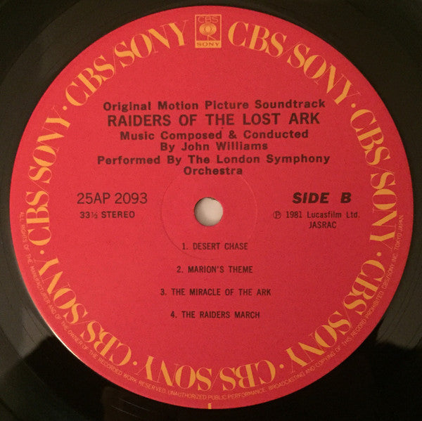 John Williams – レイダース / 失われた聖櫃 = Raiders Of The Lost Ark (Original Motion Picture Soundtrack), image 4